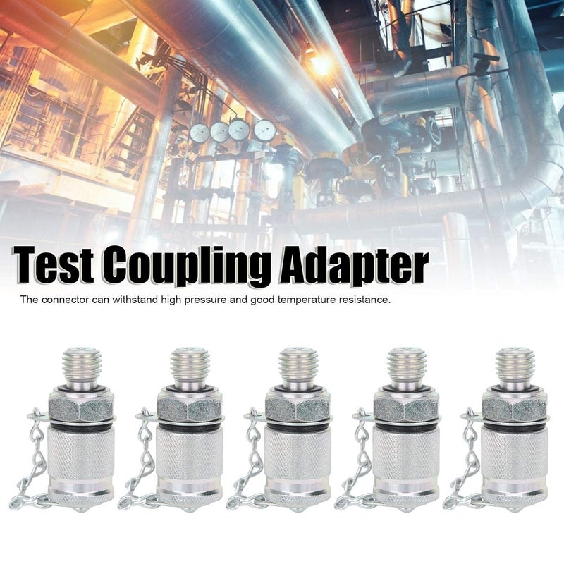 MUNEFE Hydraulic Test Adapter, Hydraulic Pressure Test Coupling Kit, Hydraulic Testing Coupling Adapter for Pressure Measuring (M12*1.5) - Image 2